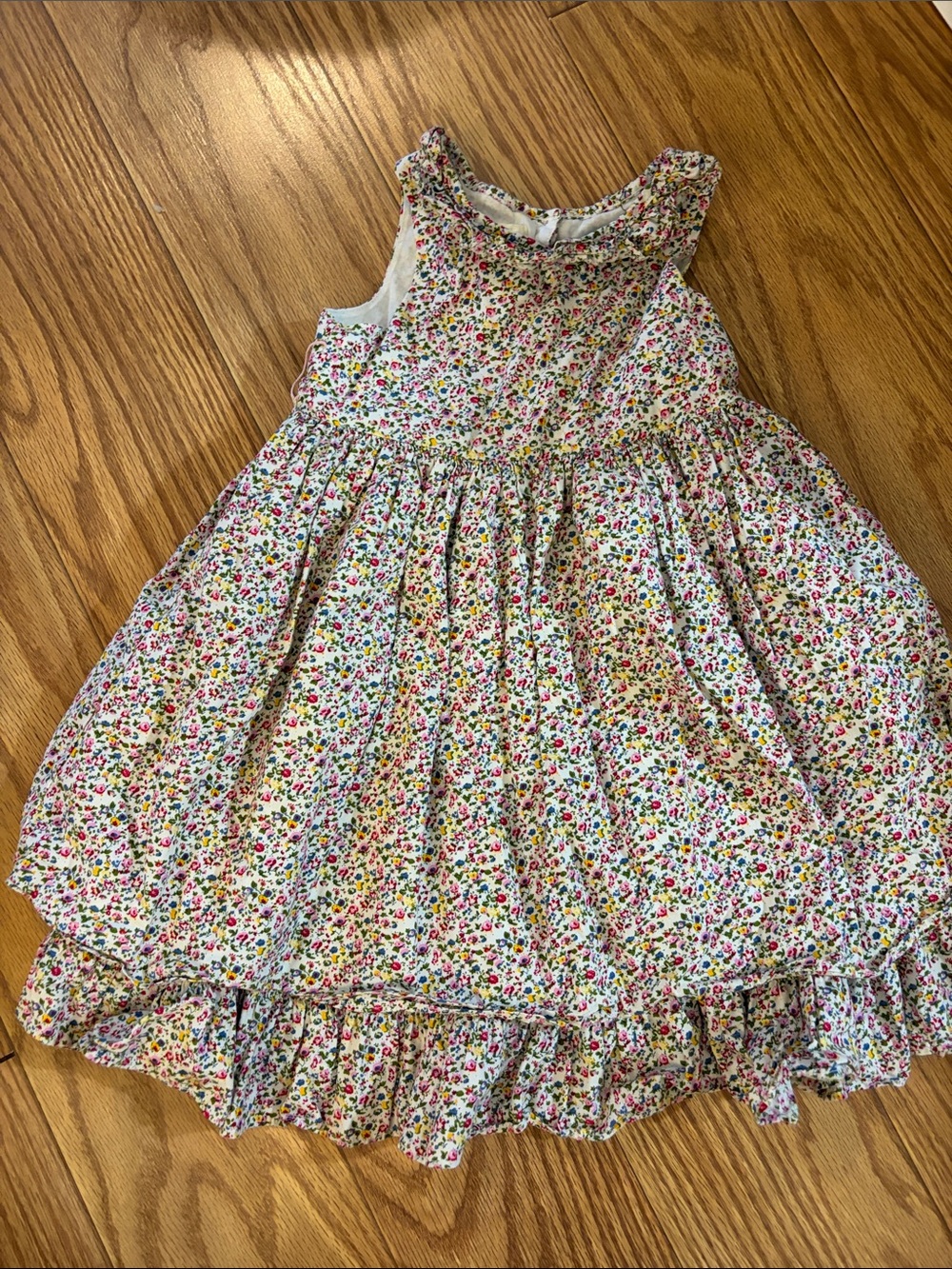 Laura Ashley Floral Ruffle Dress in Multi-Color